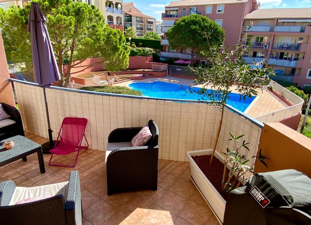 Coeur De Frejus, L'Amphitheatre, Appartement 3 Pieces Climatise, Terrasse, Barbecue, Piscine & Parking Luaran gambar